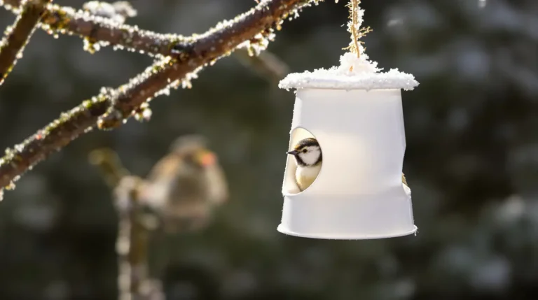Arrêtez de jeter ce petit pot en plastique : il devient la mangeoire préférée des oiseaux cet hiver