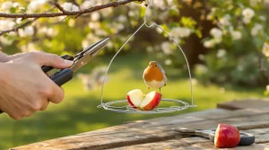 Il plie un simple cintre en métal en 3 minutes : la technique gratuite pour créer une mangeoire à oiseaux