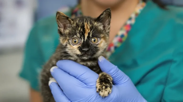 Quand ce « gros » chaton arrive au refuge, ses soigneurs découvrent qu’il est littéralement gonflé d’air