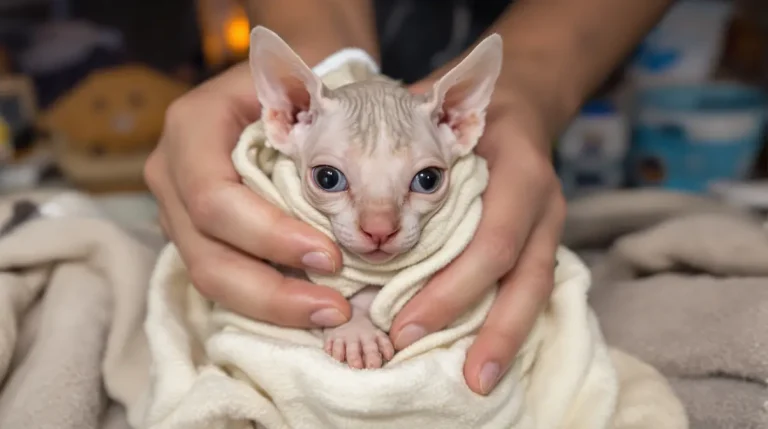 Un chaton nu de refuge avait toujours froid : ses sauveteurs ont trouvé une solution adorable